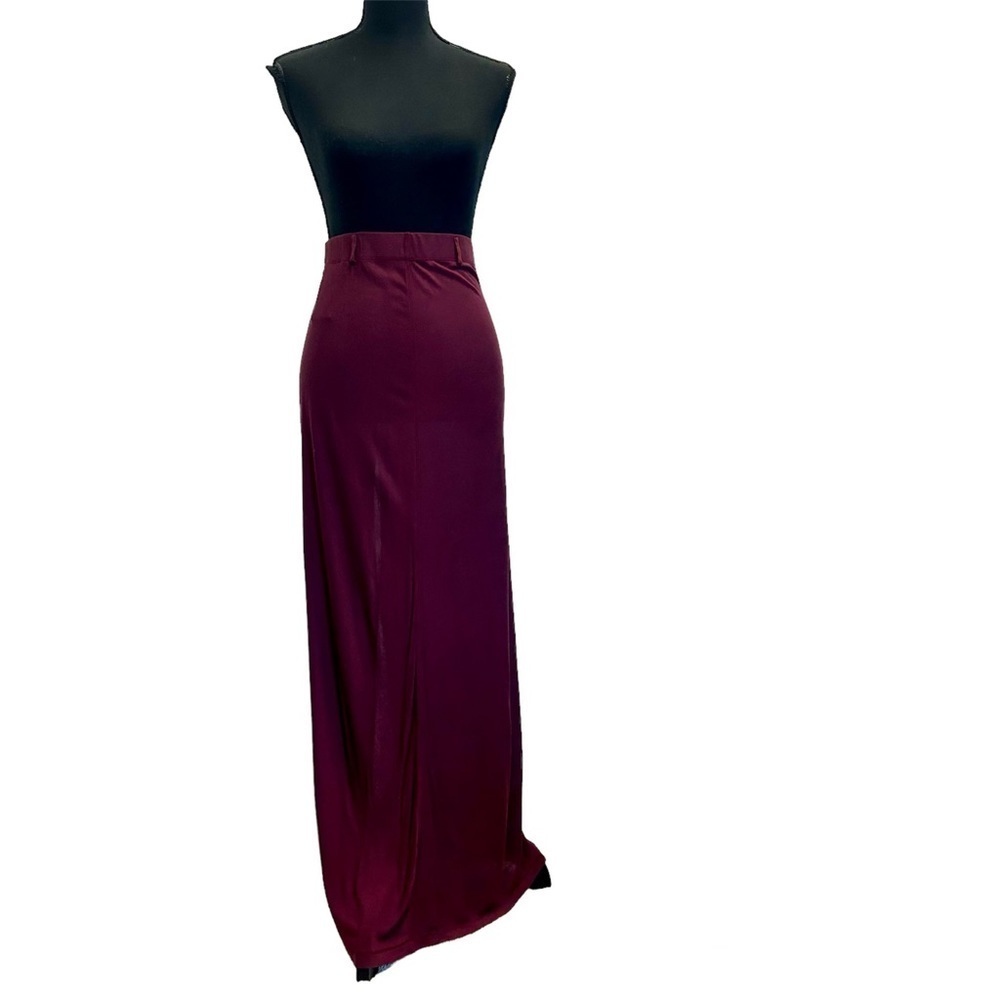 Diesel burgundy maxi skirt slit Sz XS